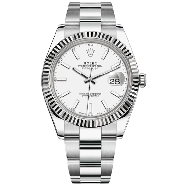 Rolex Datejust White Steel 41mm - Image 1