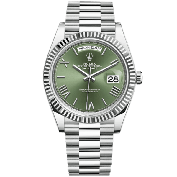 Rolex Day-Date Green Platinum 40mm