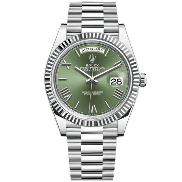 Rolex Day-Date Green Platinum 40mm - Image 1