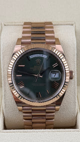 2020 Rolex Day Date 40 Olive Dial 228235 (Watch,Box,Card,2X Tags) - Thumb 1