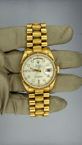 1987 Rolex Day-Date Bark Finish 18078 (Watch & Box) - Thumb 2