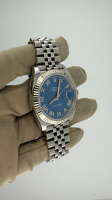 2024 Rolex Date-Just Blue Azzuro 126334 (Watch, Card & Box) - Thumb 4