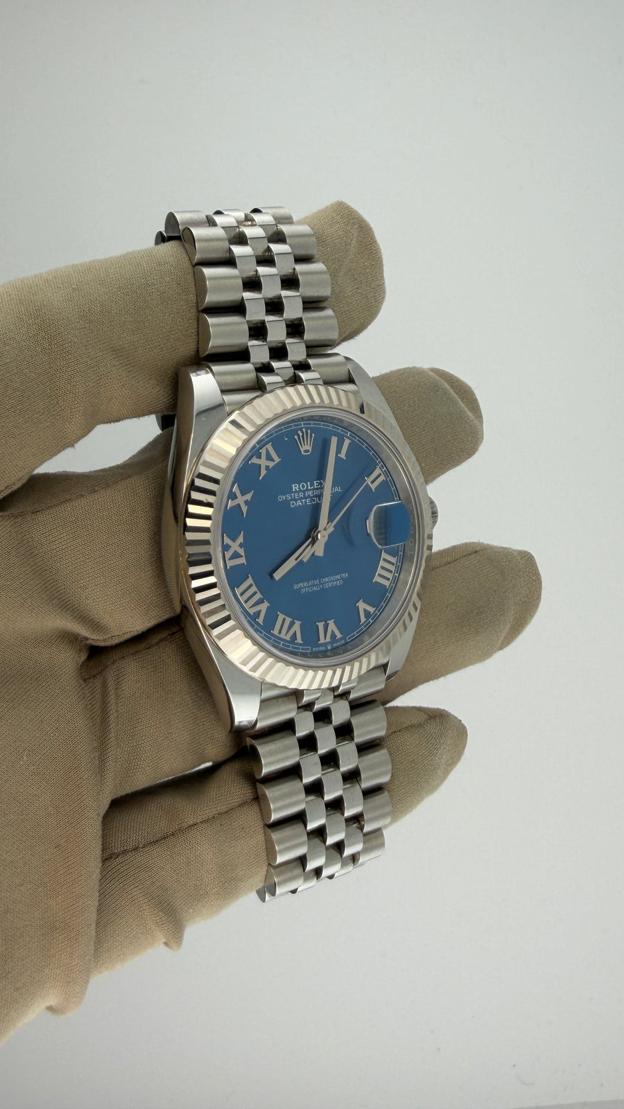 2024 Rolex Date-Just Blue Azzuro 126334 (Watch, Card & Box) - Image 4
