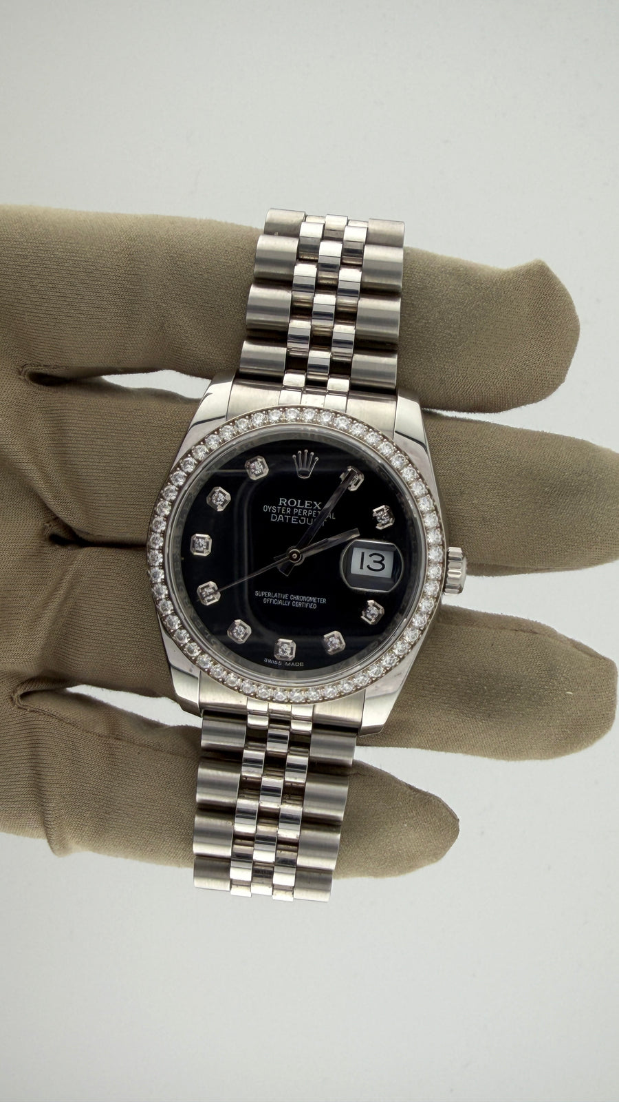 Rolex Date-Just 36 Black Diamond Bezel & Dial 116224 (Watch,Booklets & Box) - Image 2