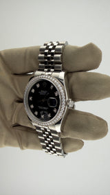 Rolex Date-Just 36 Black Diamond Bezel & Dial 116224 (Watch,Booklets & Box) - Thumb 3