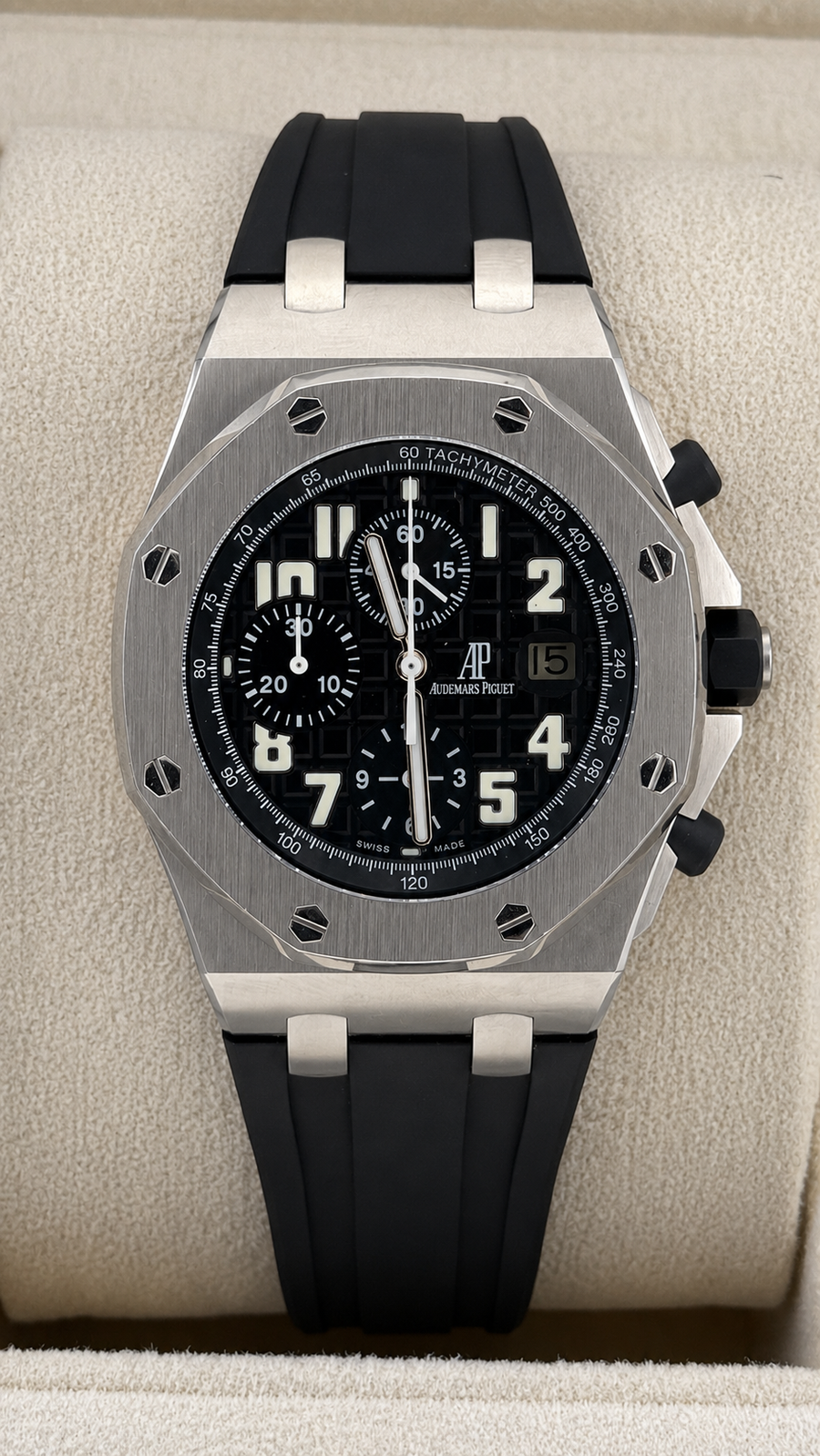 AP Royal Oak Black Dial 26020ST.OO.D101CR.01 (Watch,Box,Card, Papers, & WT) - Image 1