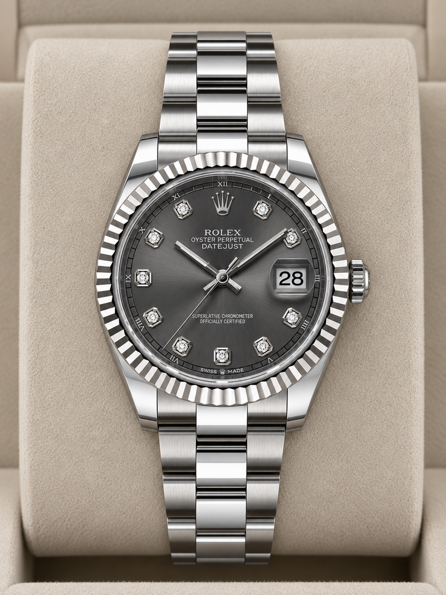 2018 Rolex Datejust 41 Rhodium Diamond Dial 126334 (Watch + Card) - Image 1