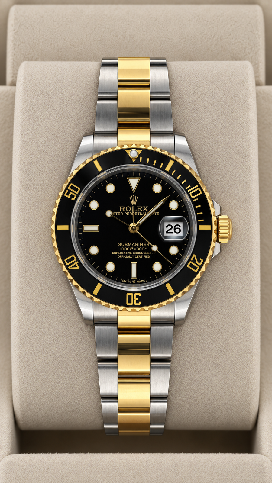 2000 Rolex Submariner Black Dial 16613 (Watch + Papers + WT) - Image 1
