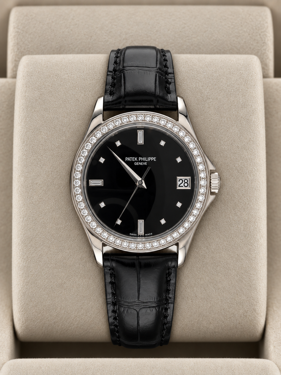 Patek Philippe Calatrava Diamond Bezel 5108G-010 (Watch + Box) - Image 1