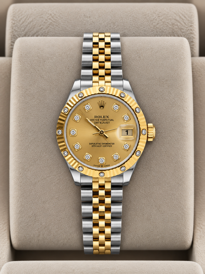 2006 Rolex Datejust 26 Champagne Diamond Dial & Bezel 179313 (Watch + Paper + WT)