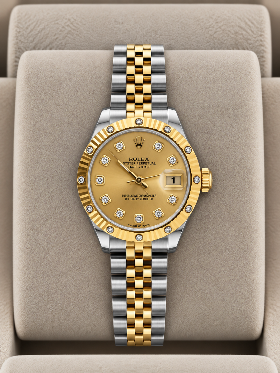 2006 Rolex Datejust 26 Champagne Diamond Dial & Bezel 179313 (Watch + Paper + WT) - Image 1
