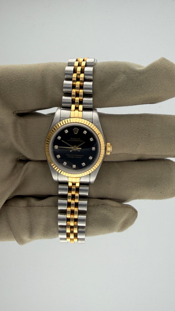 2006 Rolex OP 26 Diamond Dial 76193 (Watch, Papers & Box)