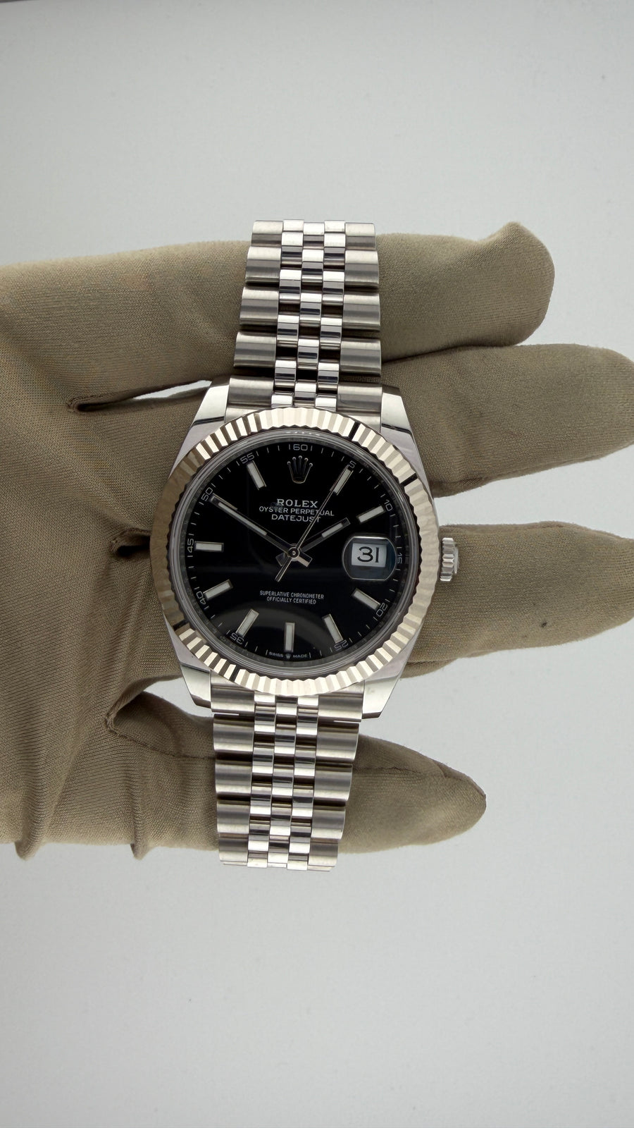 2023 Rolex Date-Just Black Stick 126334 (Watch, Card & Box) - Image 2