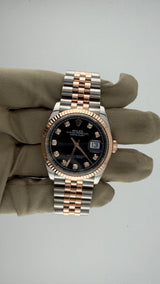2022 Rolex Date-Just 36 Black Diamond Dial 126231 (Watch,Card, Box & Booklets) - Thumb 2