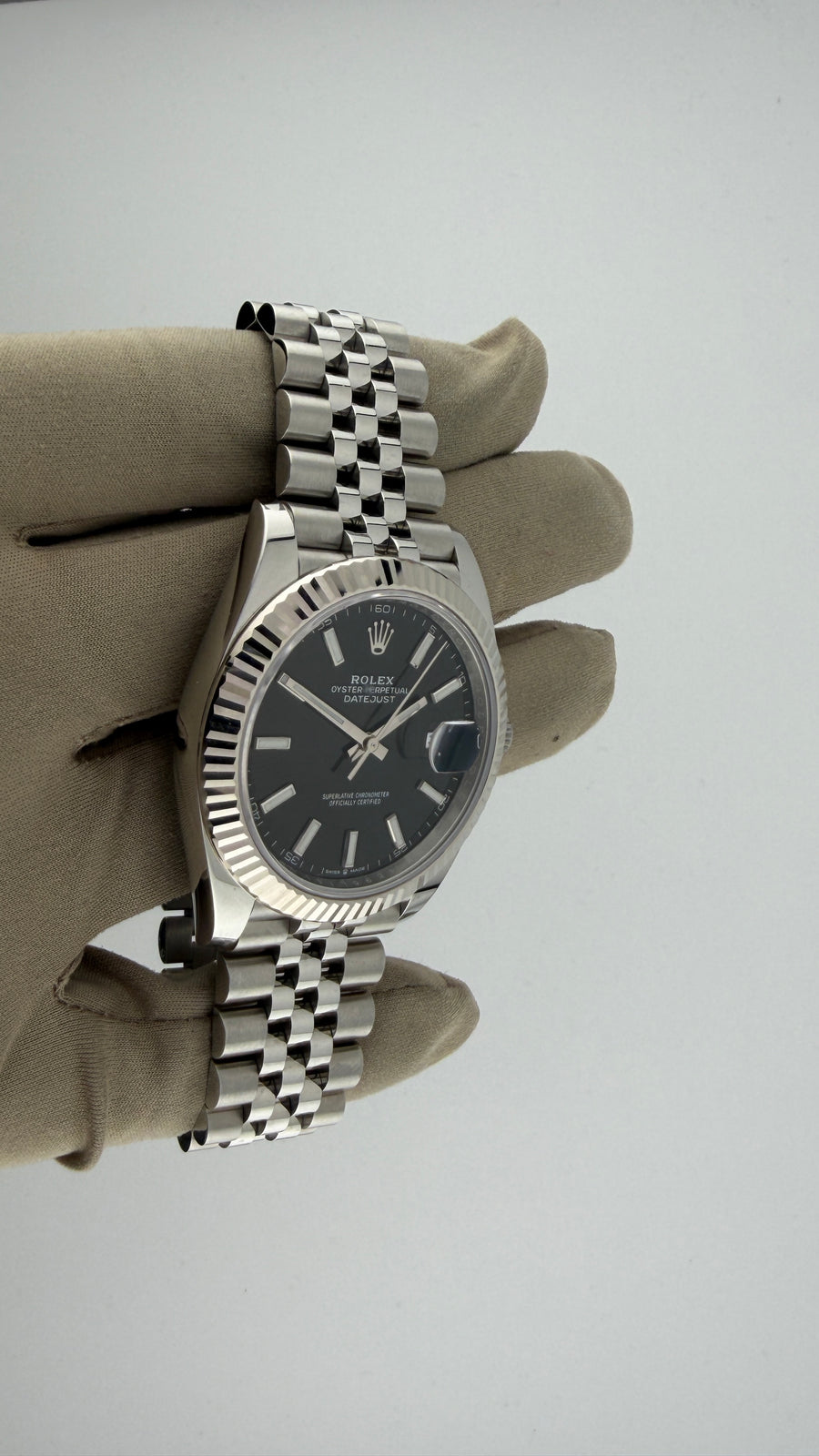 2023 Rolex Date-Just Black Stick 126334 (Watch, Card & Box) - Image 4