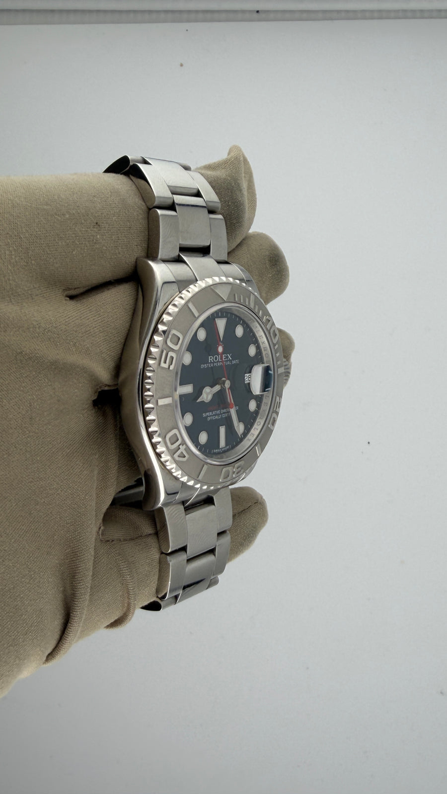 2008 Rolex Yacht-Master 40 Steel/Platinum Blue Dial 116622 (Watch & Box) - Image 3