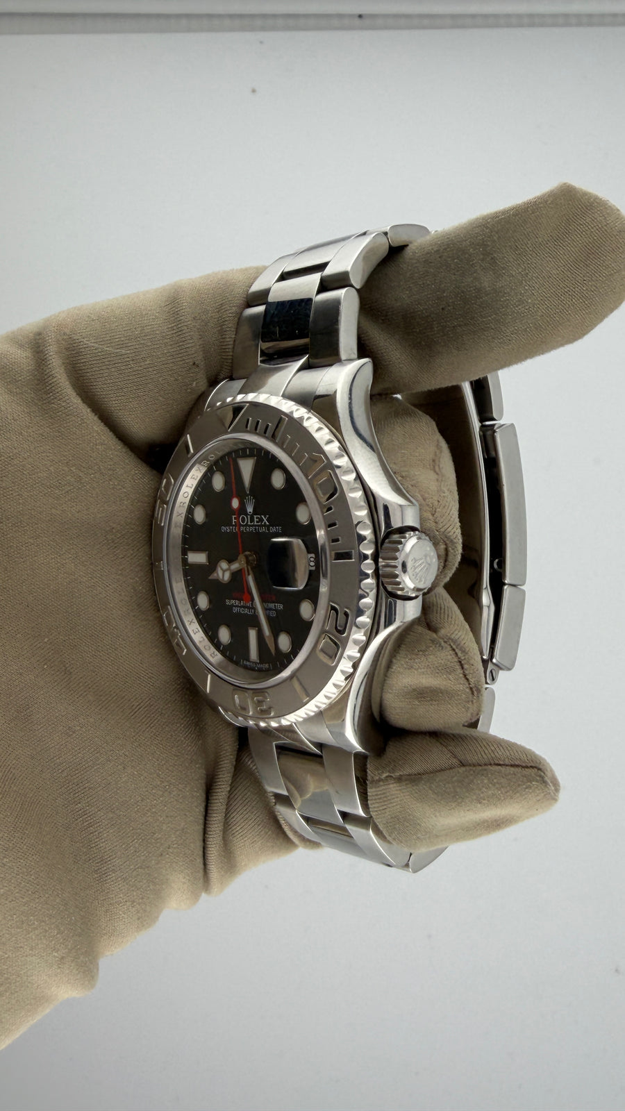 2008 Rolex Yacht-Master 40 Steel/Platinum Blue Dial 116622 (Watch & Box) - Image 4