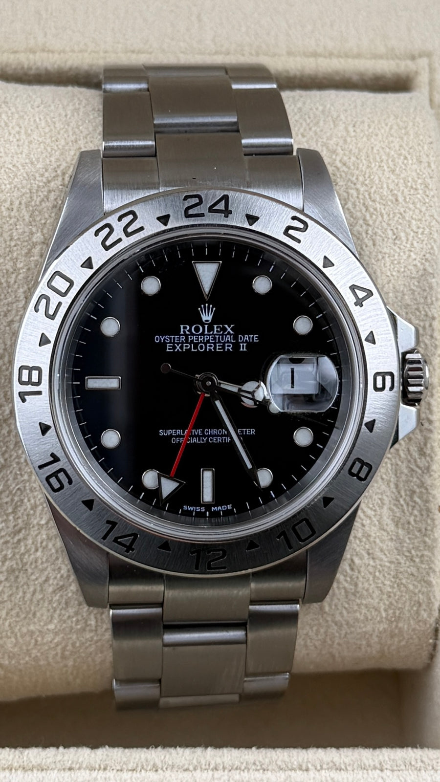 1994 RLX Explorer II Black Dial 16570  (Watch, Papers, Box & Booklets) - Image 1