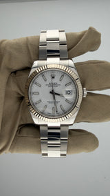 2018 Rolex Date-Just 41 White Stick Dial 126334 (Watch, Card, WT, Box & Booklets) - Thumb 3