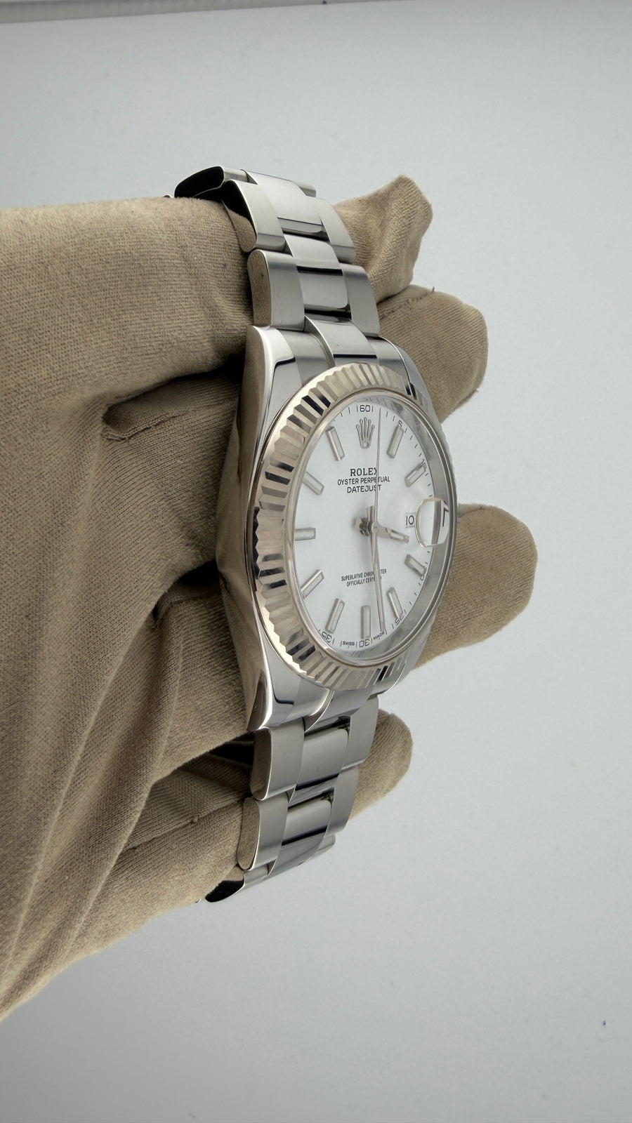 2018 Rolex Date-Just 41 White Stick Dial 126334 (Watch, Card, WT, Box & Booklets) - Image 5