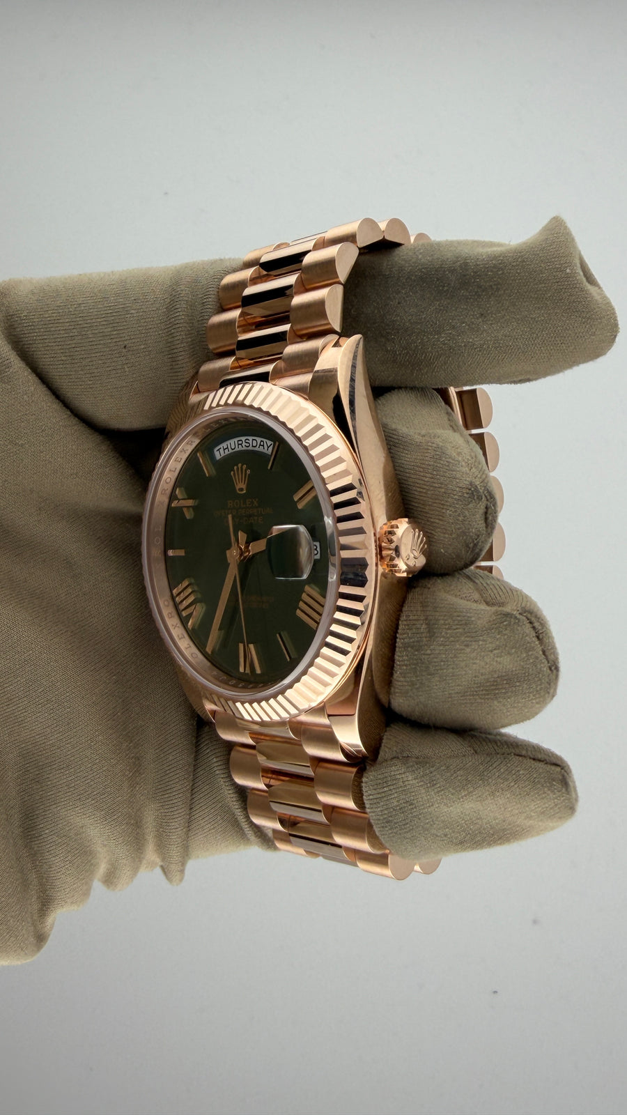 2024 Rolex Day-Date 40 Olive Dial 228235 (Watch, Card, WT, Box & Booklets) - Image 3