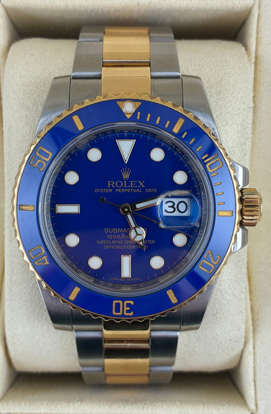 Rolex Submariner Bluessy 116613/116613LB (Watch,Box, & Booklets) - Image 1