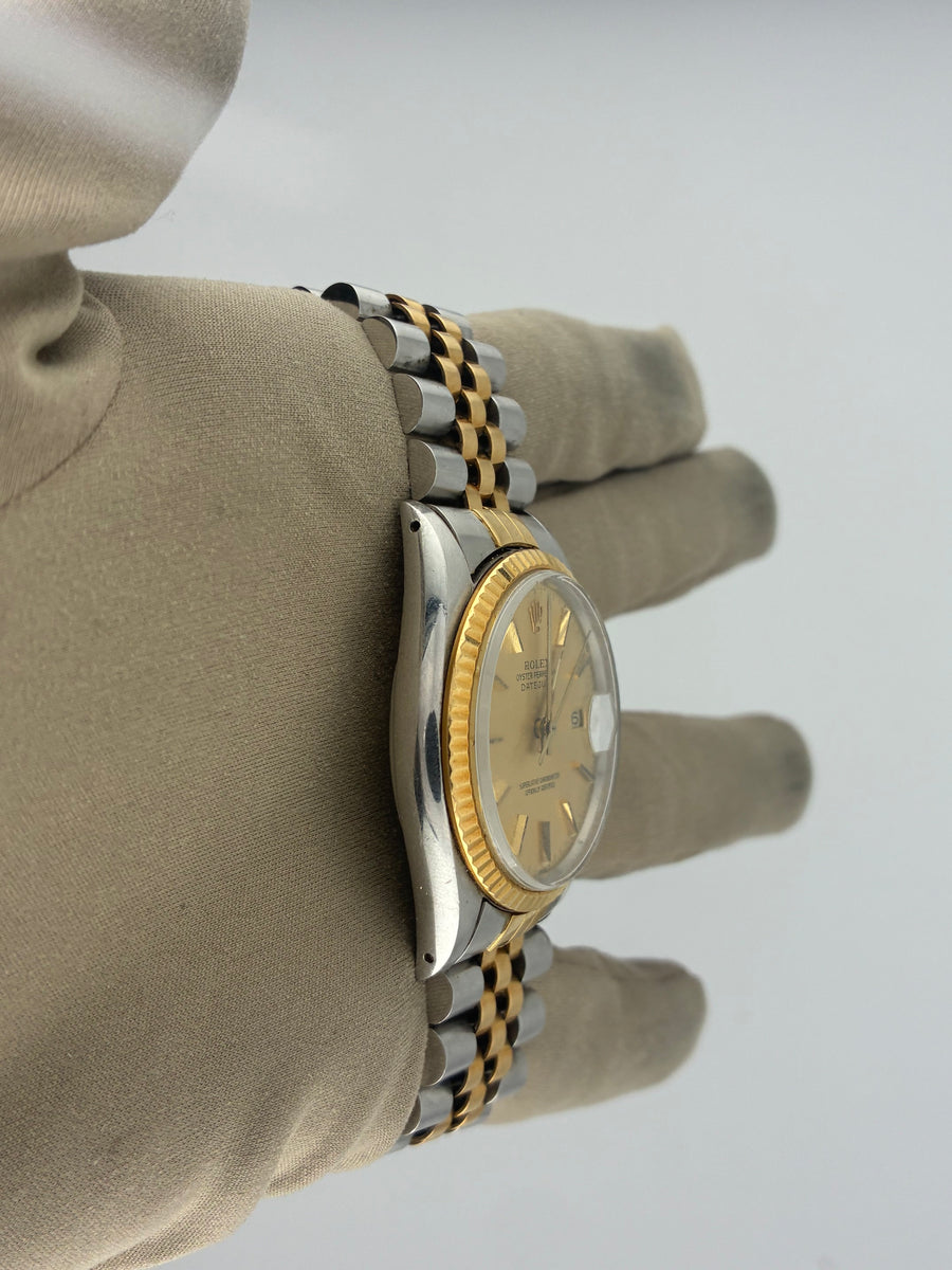 1984 Rolex Date-Just 36 Champagne Dial 16013 (Watch, Card, WT, Box & Booklets) - Image 3