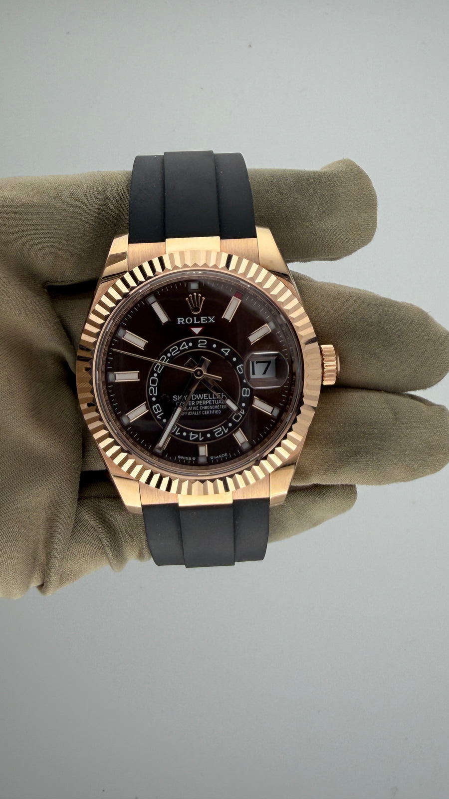 2024 Rolex Sky-Dweller Everose Chocolate Dial 326235 (Watch, Box & Papers) - Image 2