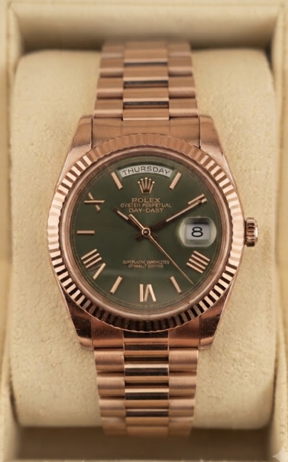 2024 Rolex Day-Date 40 Olive Dial 228235 (Watch, Card, WT, Box & Booklets) - Image 1