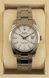 2018 Rolex Date-Just 41 White Stick Dial 126334 (Watch, Card, WT, Box & Booklets) - Thumb 1