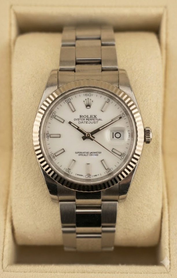 2018 Rolex Date-Just 41 White Stick Dial 126334 (Watch, Card, WT, Box & Booklets) - Image 1