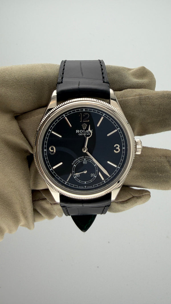 2026 New Rolex 1908 39mm 18k White Gold Intense Black Dial Ref. 52509 (Watch, Card, GT, Box & Booklets)