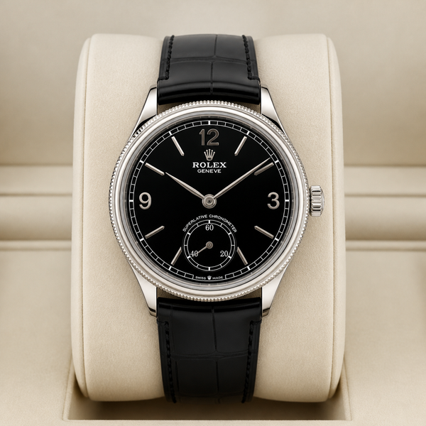 2026 New Rolex 1908 39mm 18k White Gold Intense Black Dial Ref. 52509 (Watch, Card, GT, Box & Booklets)