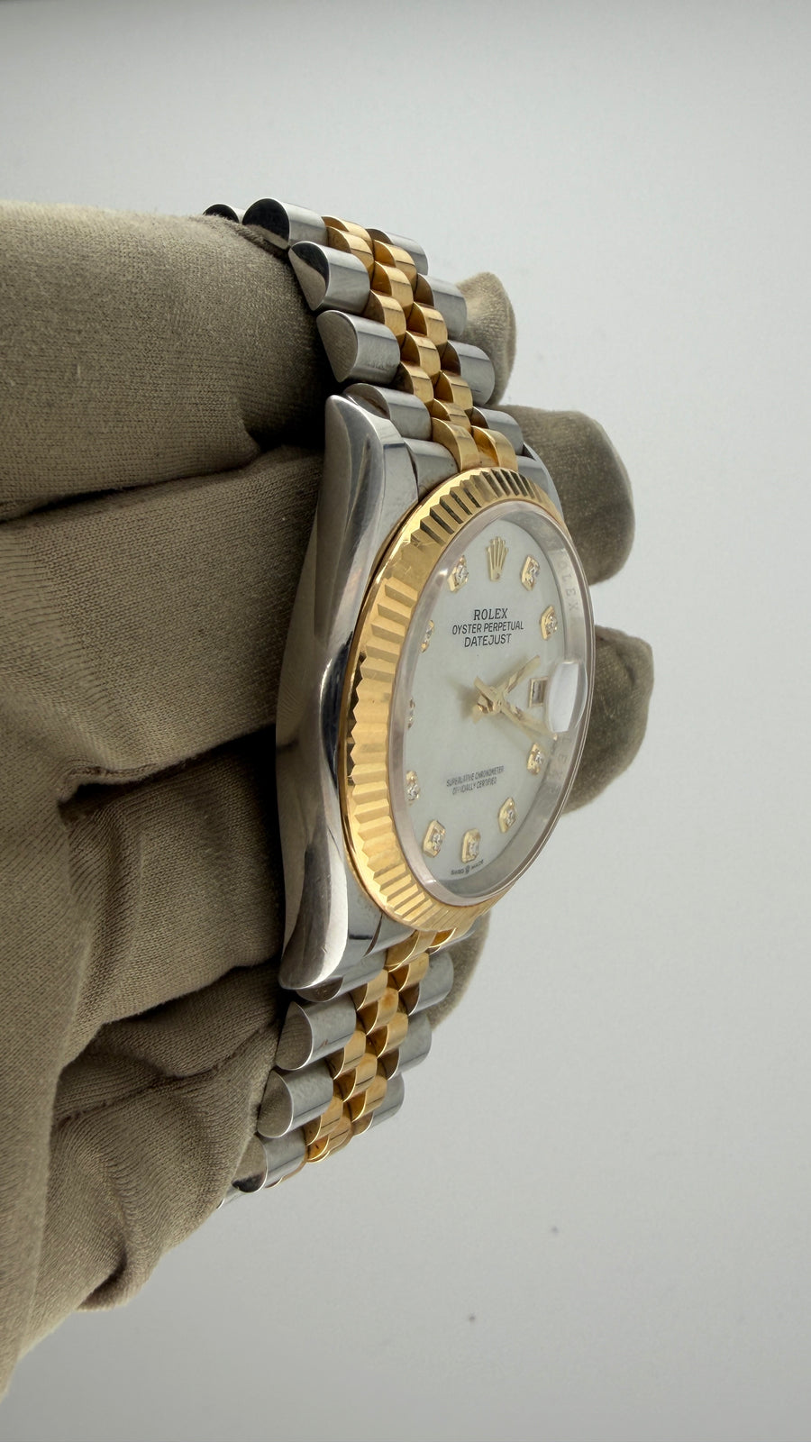2023 New Rolex Datejust 36mm Two-Tone Mother-of-Pearl Diamond Dial Ref. 126233 (Watch, Card) - Image 3