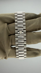 2025 New Rolex Day-Date 40 Platinum Ice Blue Baguette Diamond Dial & Bezel 228396TBR (Watch, Card, 2 Tags, Box & Booklets) - Thumb 4