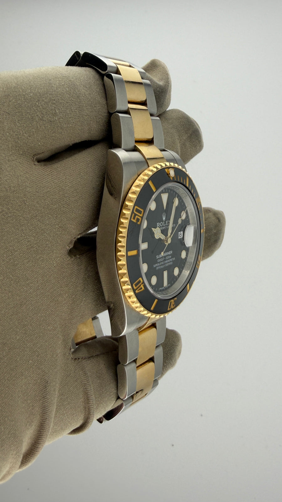 2016 New Rolex Submariner Date 40mm Two-Tone Black Dial Ref. 116613LN (Watch, Card) - Image 3