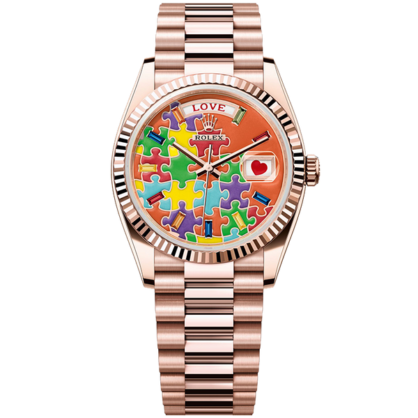 Rolex Day-Date Blue Rose Gold 36mm