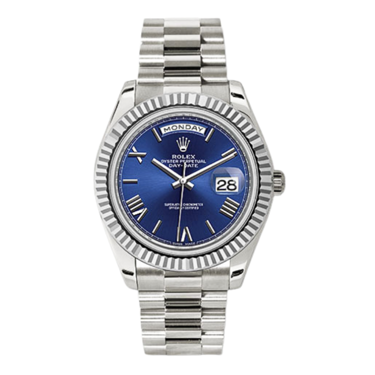 Rolex Day-Date Blue White Gold 40mm - Image 1