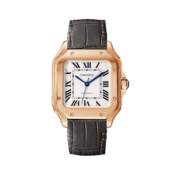 Cartier Santos De Cartier White Leather 35.1mm
