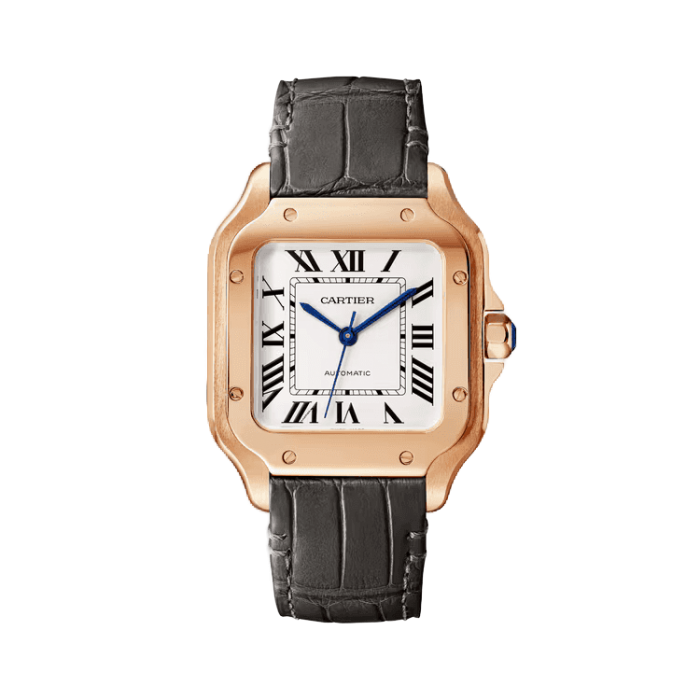 Cartier Santos De Cartier White Leather 35.1mm - Image 1