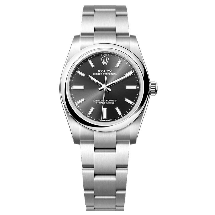 Rolex Oyster Perpetual Silver Steel 34mm - Image 1