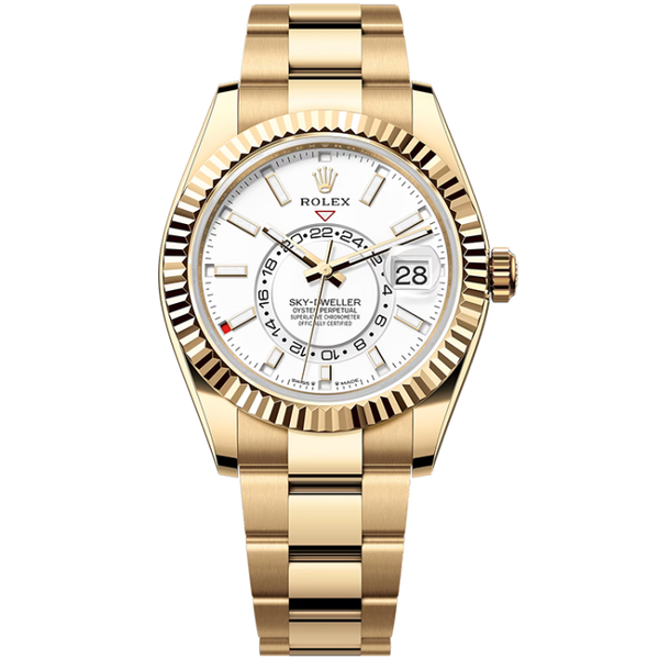 Rolex Sky-Dweller White Yellow Gold 42mm