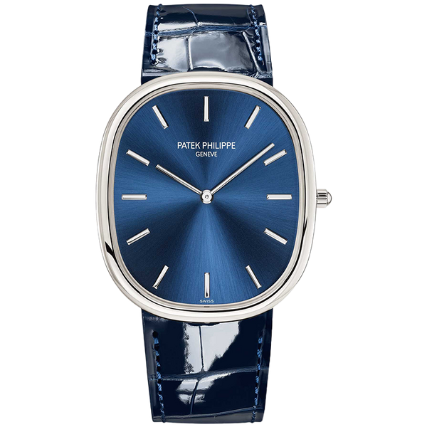 Patek Philippe Golden Ellipse Blue Leather 39.5mm