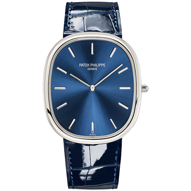 Patek Philippe Golden Ellipse Blue Leather 39.5mm - Image 1