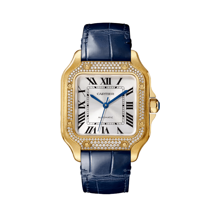 Cartier Santos De Cartier White Leather 35.1mm - Image 1