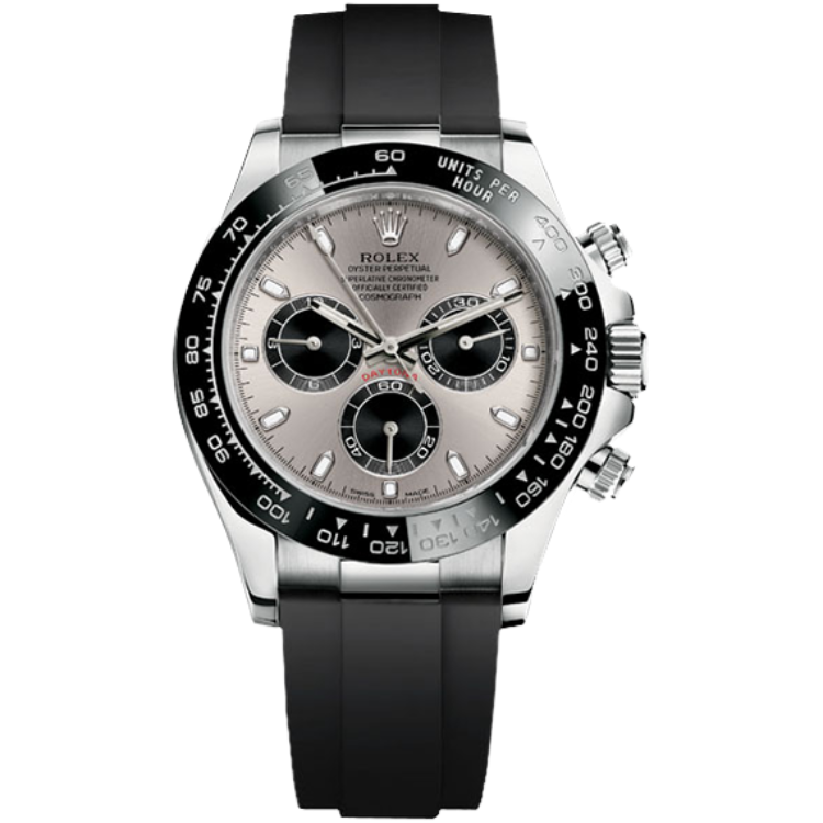 "Ghost" Rolex Daytona Silver Rubber 40mm - Image 1