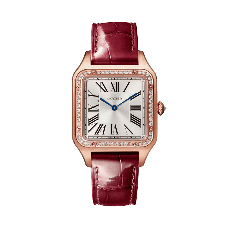 Cartier Santos Dumont Silver Leather 31.4mm - Image 1