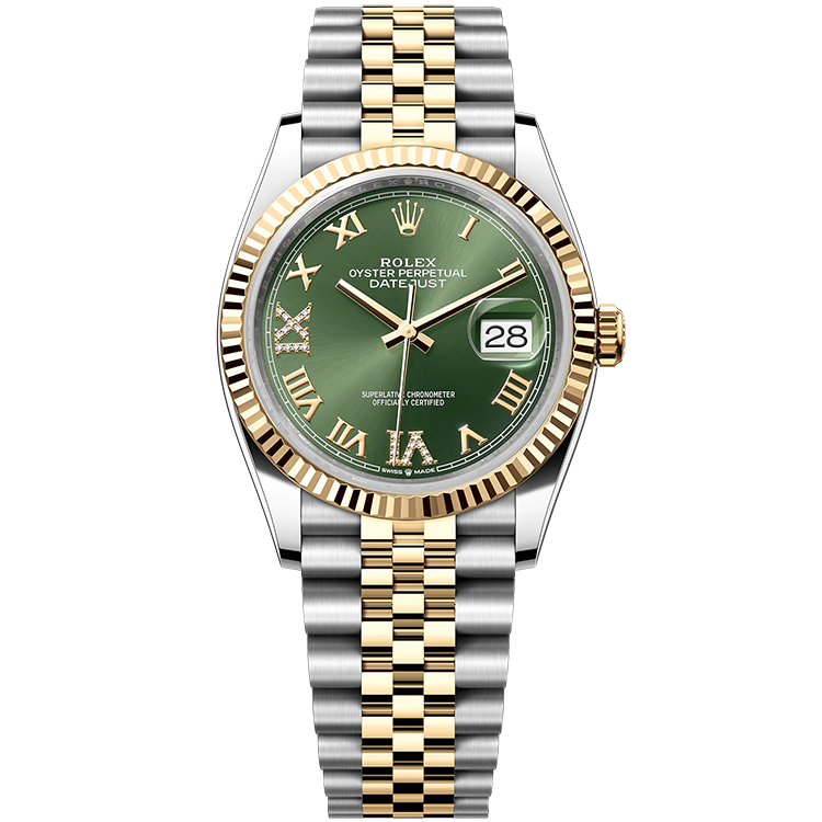 Rolex Datejust Green Two-Tone 36mm - Image 1