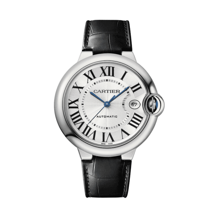 Cartier Ballon Bleu Large Silver Leather 40mm - Image 1