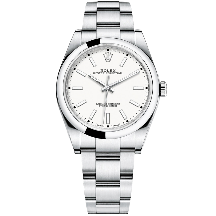 Rolex Oyster Perpetual White Steel 39mm - Image 1